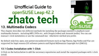 Install Opensuse Multimedia Codec
