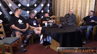 Round Table, Mark Herman, David Heath, Uwe Eckiert, Players Aid, Moe, and Gimpy!