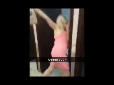 Crazy Girl fails in the toilet