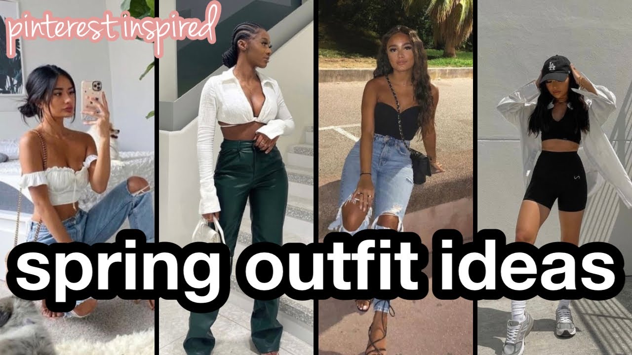 RECREATING PINTEREST OUTFITS (spring outfits, leather pants, biker shorts)