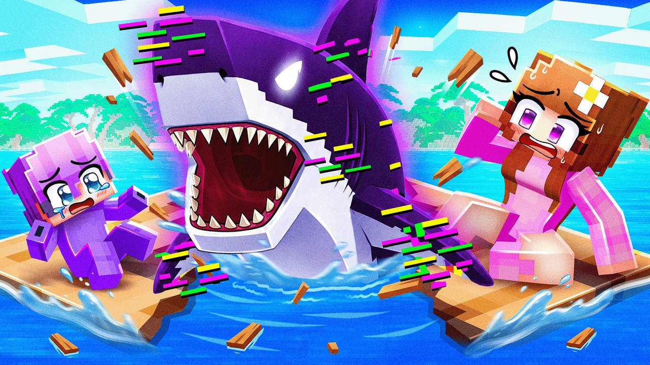 I Pretended to be a GLITCH MEGALODON on One RAFT!