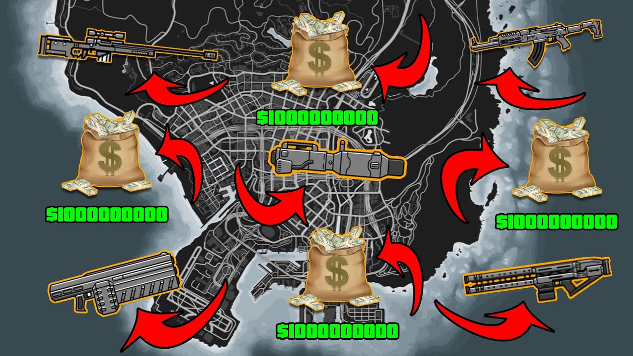 Money Weapon GTA 5 - All Secret Money & Weapon Locations! (Unlimited Money & Weapons ...