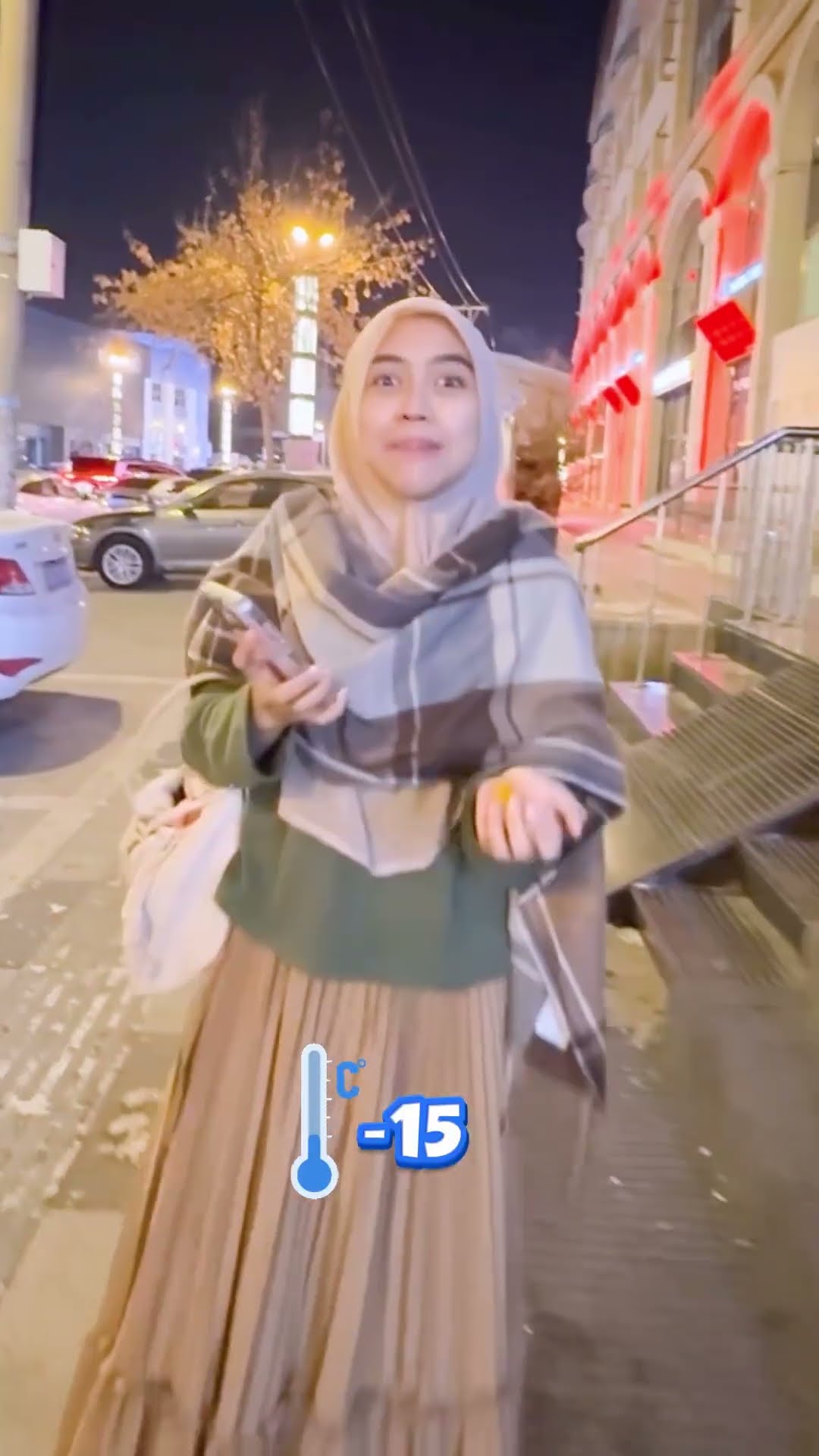Cek derajat di Harbin.. Sampe mengigil !! #riaricis