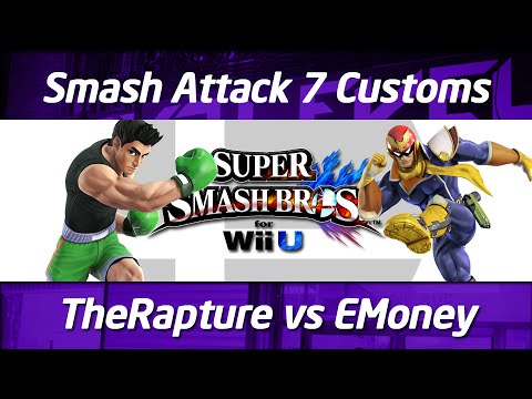 Smash Attack 7 - SSB4 Customs 1v1 - iQHQ TheRapture (Little Mac) vs TPC EMoney (Captain Falcon)