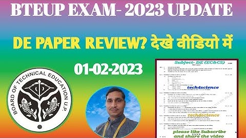 Digital Electronics paper Review/tech4science/dharam sir/bteup Latest news today/bteup exam papers