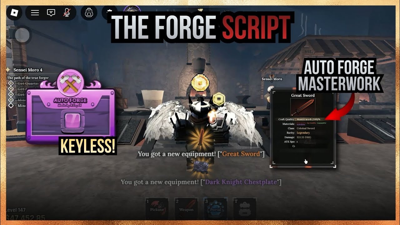 Forgemaster Script THE FORGE SCRIPT - Auto Forge Masterwork 100% | Fast Forge! - YouTube