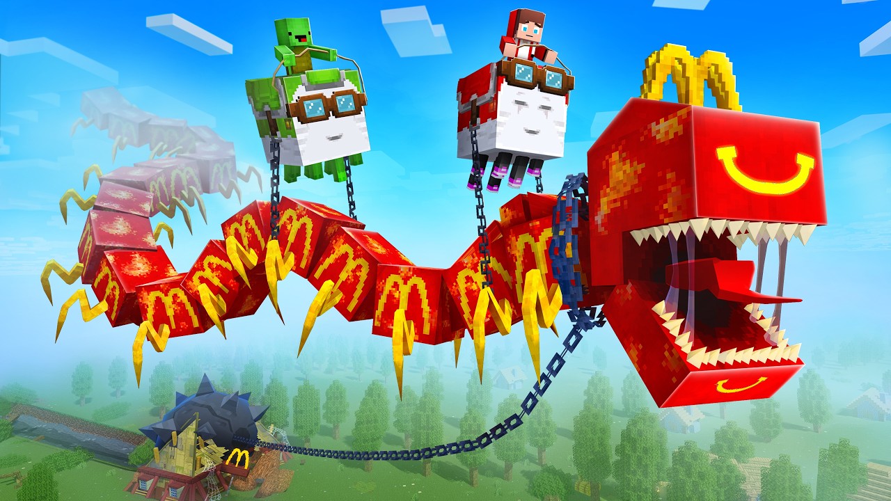 JJ and Mikey Caught McDonald's - Maizen Minecraft Animation