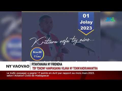 NY VAOVAO MBS  ZOMA 23 JONA 2023