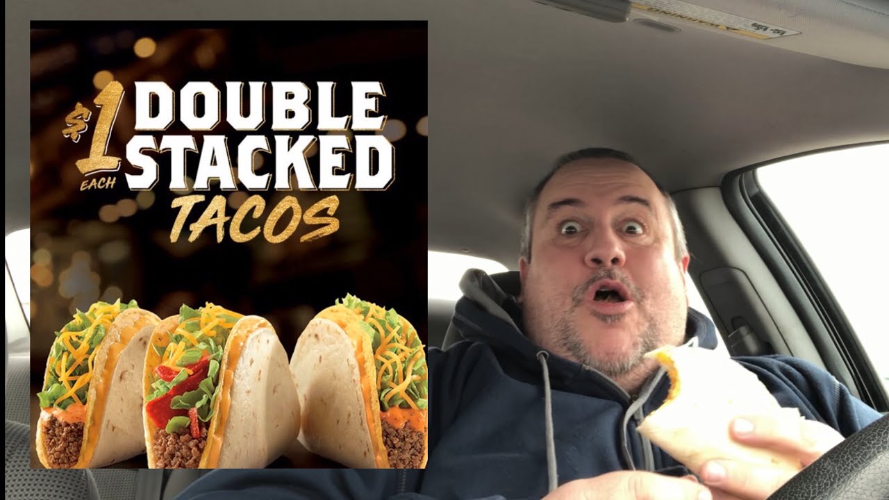 Taco Bell Double Stacked Tacos Food Review YouTube