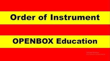 Order of an Instrument