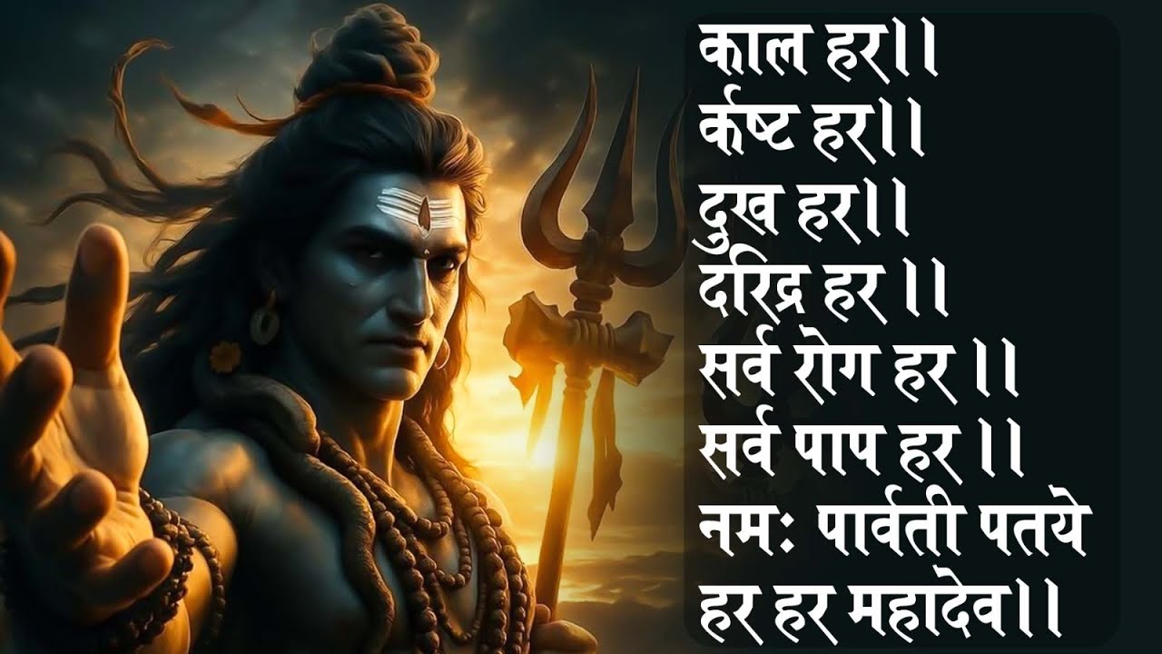 काल हर कष्ट हर दुख हर दरिद्र हर हर हर महादेव || Kal Hara Kasta Hara Dukh Hara Daridra Hara - Mantra