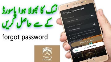 how to Nusuk forgot password find