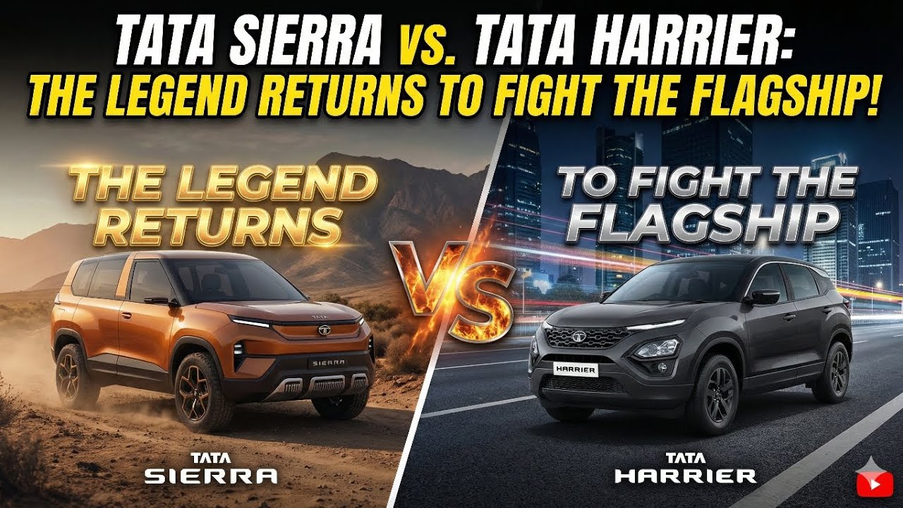 TATA SIERRA VS. TATA HARRIER : The Legend Returns To Fight The Flagship ! 