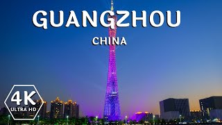 Guangzhou City in China | Guangzhou Night Drone View | 4K UHD