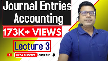 Journal Entries | Lecture-3 | by CA/CMA Santosh Kumar