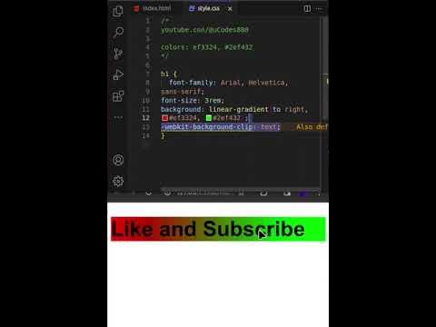How to make gradient text in CSS #css - YouTube
