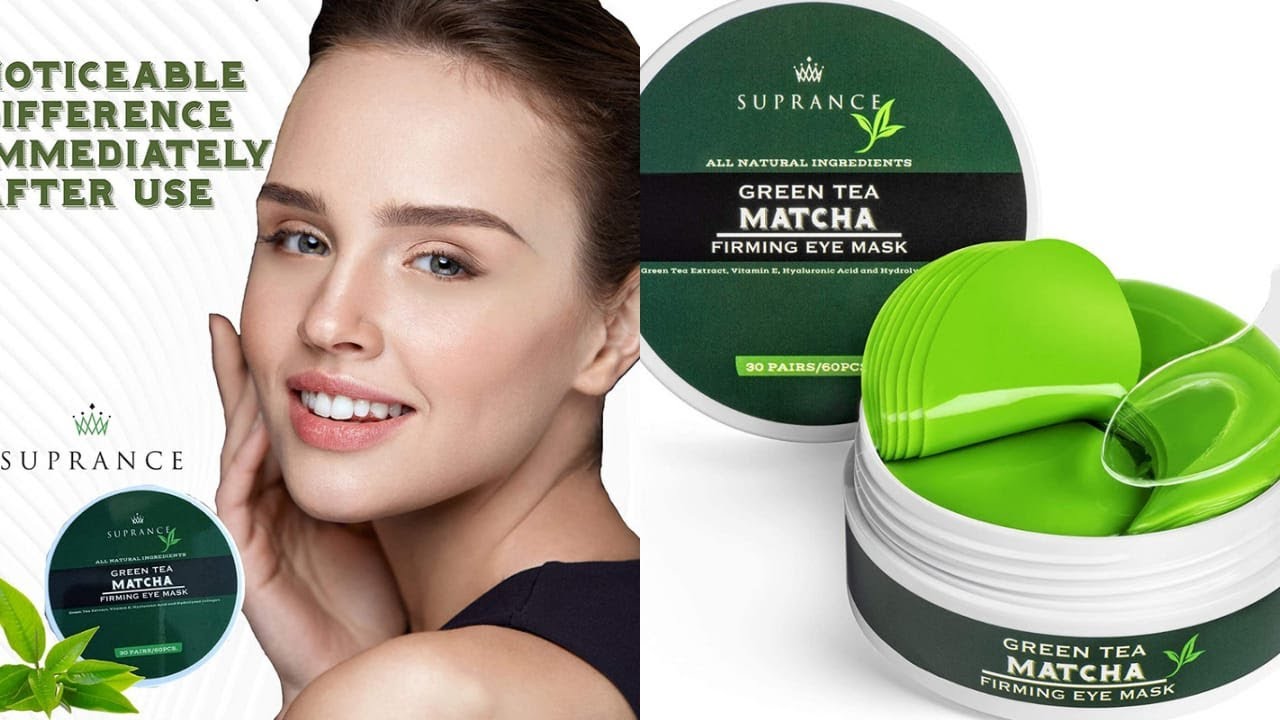 Green Tea Matcha Eye Mask by SUPRANCE Under Eye Patches Treatment for