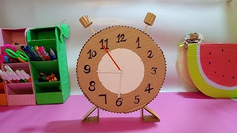 How to Make Table clock at home | Cardboard clock | Diy table clock / Ayesha Cute DIY