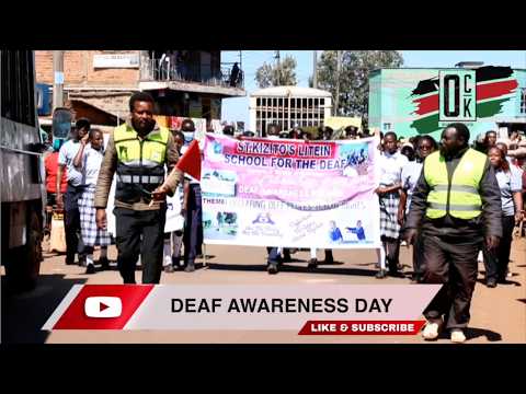 Kericho St Kizito school for the deaf students and teachers walk 8km to mark deaf awareness day
