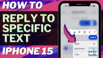 How to Reply to Specific Text on iPhone 15
