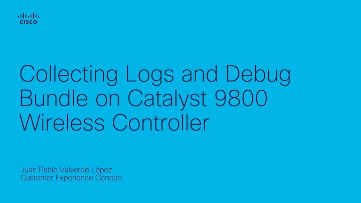 How to Collect Logs and Debug Bundle on Catalyst 9800 Wireless Controller | Troubleshooting Guide