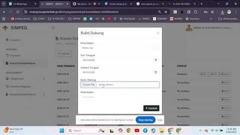Cara Upload Bukti Ketidakhadiran pada Aplikasi SIMPEG