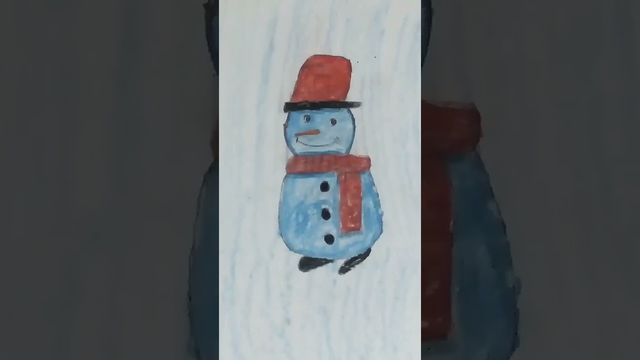 Easy snow man drawing