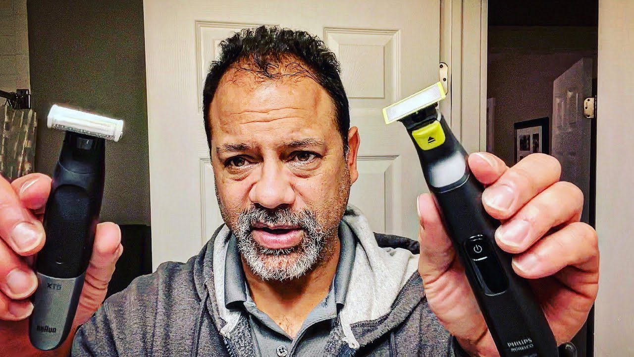 One Blade Face PRO vs Braun XT5 & King C. Gillette's Style Master PRO —  average guy tested 