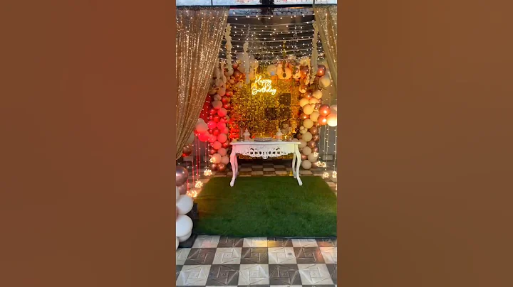 birthday party decorations🎉 for room |shimmer wall | event decoration| birthday decorations|#shorts