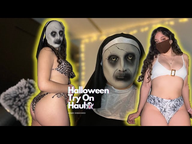 Halloween🎃ASMR Body Triggers, But as THE NUN giving you a Bikini try on haul👻