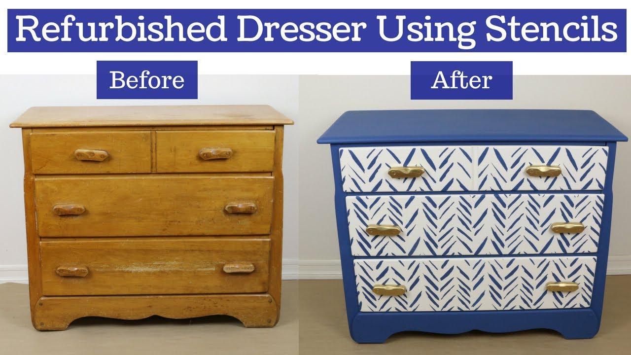 Funky Dresser Transformation Using Only A Stencil Youtube