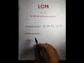 LCM ( Least Common Multiple) @ By listing multiples method #maths #gcsemaths #igcsemaths #Grade9