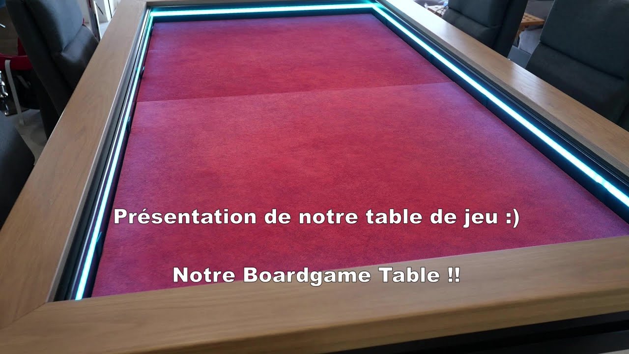 Présentation de notre table (Boardgametable) pour jeux de société, de  plateaux et pour manger 😀 