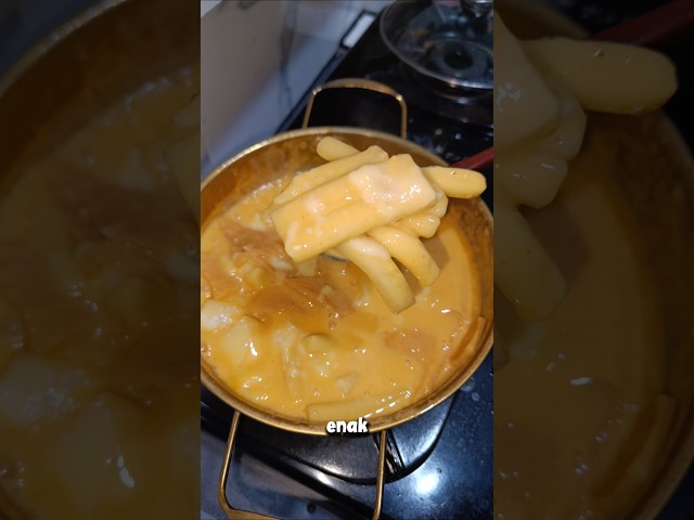 nyobain toppoki keju ternyata ngeju banget yah #asmr #mukbang #kuliner
