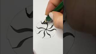 #satisfying calligraphy flower design #shorts #calligraphyart #fountainpen