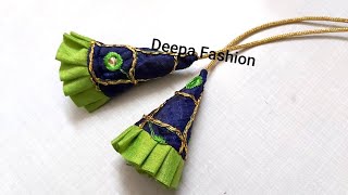 Beautiful Fabric Hanging Flower Under 3 Mins For Blouse Fly Blouse Hangingsfabric Latkan