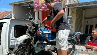 Restorasi honda win 100 jadi blink2 full repaint n chrome… part 1