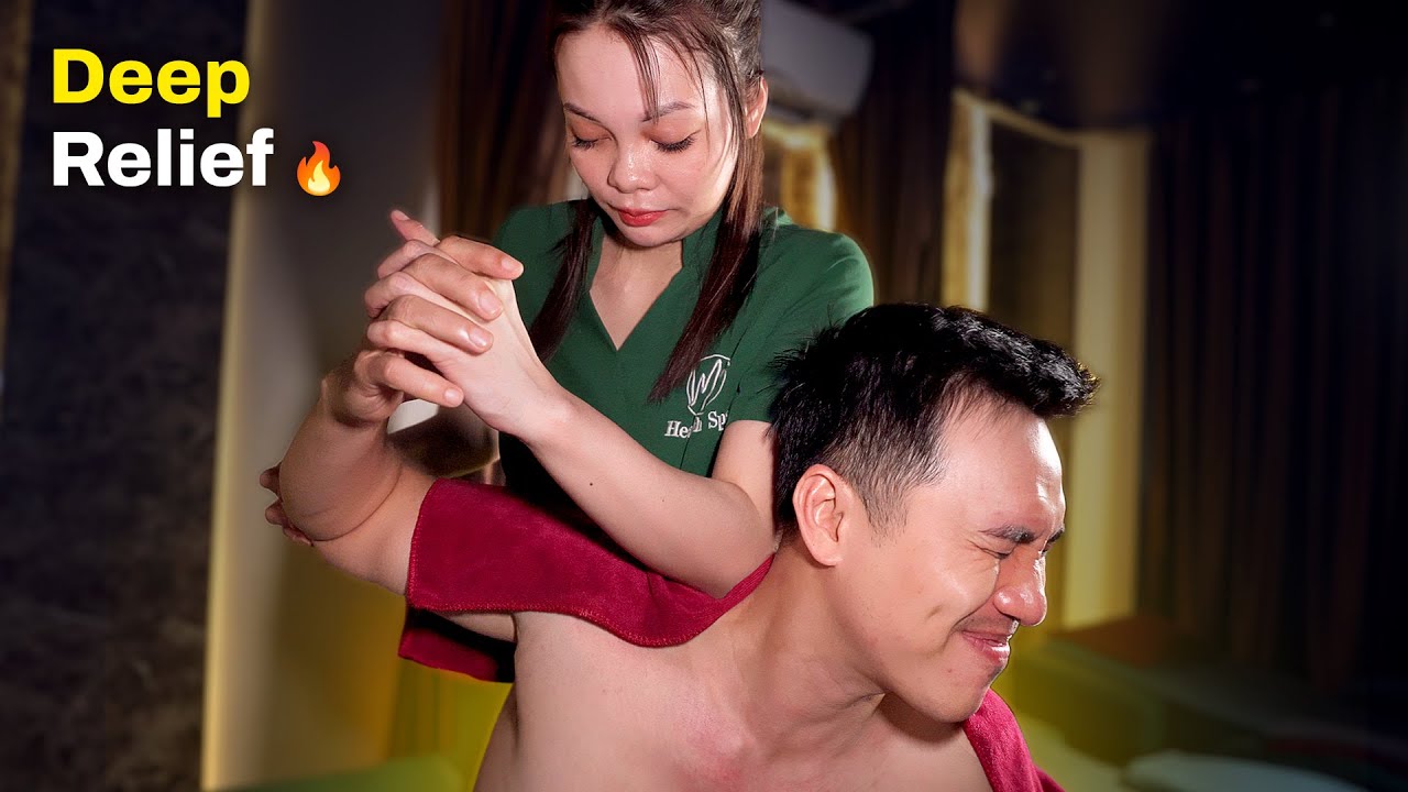 ASMR 🔥 Мне сделали сильный вьетнамский массаж глубоких тканей стоп и тела
