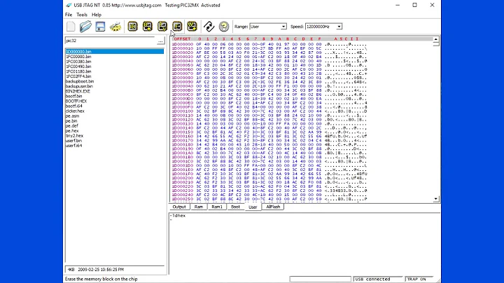 Fast way to program PIC32MX using USB JTAG NT