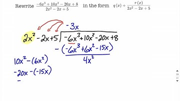 divide 3rd degree polynomial by quadratic function | long division