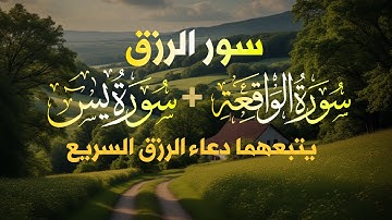 شغلها بنية الرزق، 🎧 سورة يس والواقعة يتبعهما دعاء الرزق والبركة، بإذن الله. 💐🌻