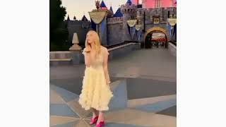 Elle Fanning Promoting Maleficent 2 Mistress Of Evil In Disneyland Today 6