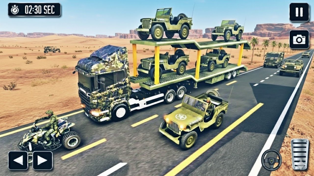 Real Army Vehicle Transport 3D -US Cargo Offroad Truck Mountain Driving -Android Gameplay