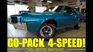 RESTORED 1968 AMX Go Pack 390 4-Speed FOR SALE @ WWW.THIELMOTORS.COM