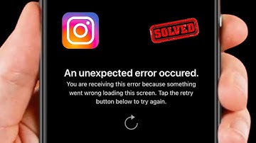 How To Fix Instagram An Unexpected Error Problem iPhone