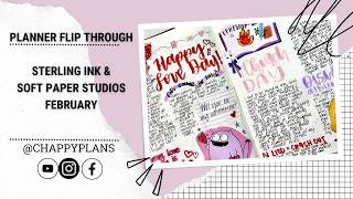 CHATTY PLANNER FLIP THROUGH | FEBRUARY IN STERLING INK & SOFT PAPER STUDIO