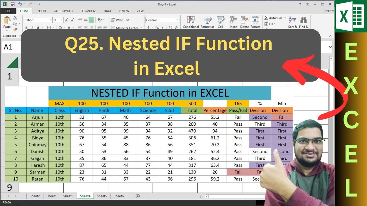 How to Use Nested IF Function in Excel | Multiple Conditions Explained ...