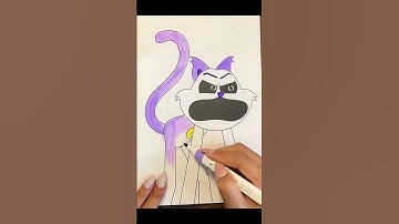 Smiling critters Coloring Pages | How to color CatNap from Poppy Playtime 3 #drawing #shorts #art