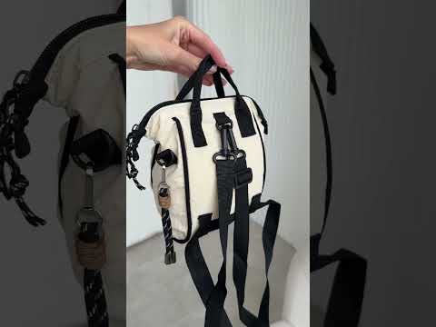 Міні сумка-рюкзак з плащової тканини, видео 1