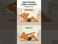 STOP Doing Heel Touches Like This! (Most People Feel It Wrong) #homeworkout #fitness #gym #shorts